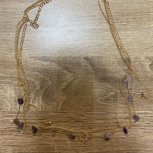 2 Piece Purple Stone Waist Jewelry